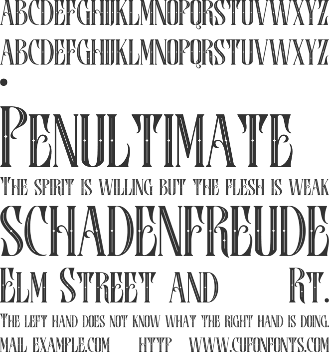 EVERMONT font preview