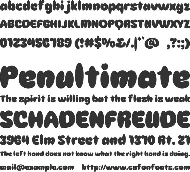 Caby Cola Free font preview