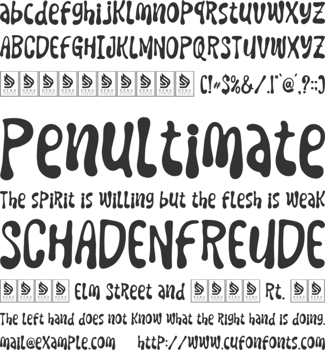 Hippie Fun font preview