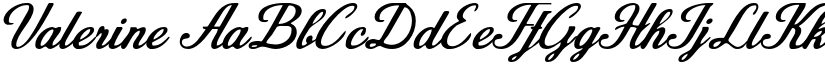 Valerine font