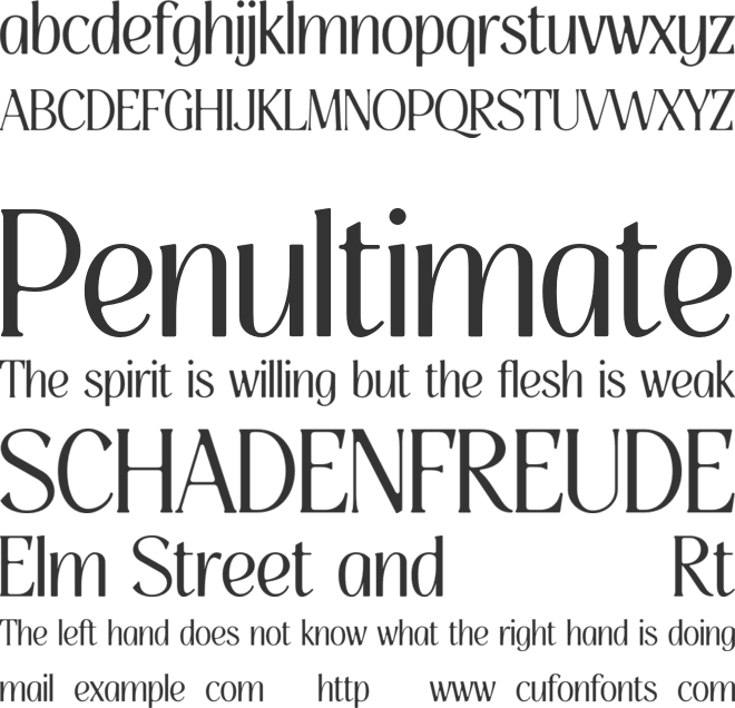 Thereon font preview