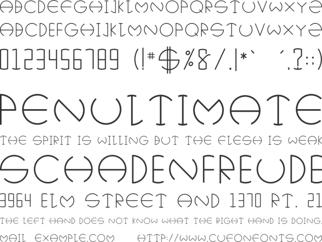 Technosia font preview