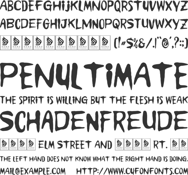 Sunset Shore font preview
