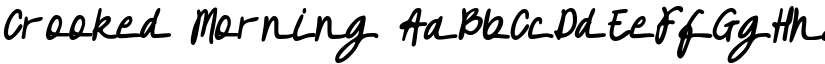 Crooked Morning font