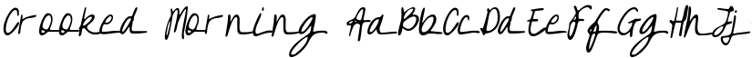 Crooked Morning font