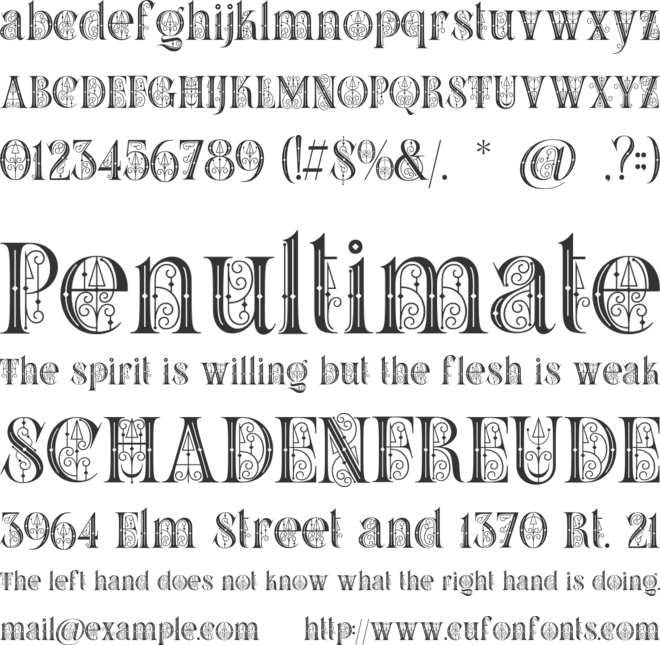 Siren cosmic font preview