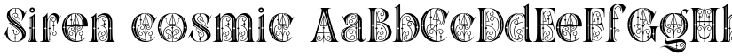 Siren cosmic font