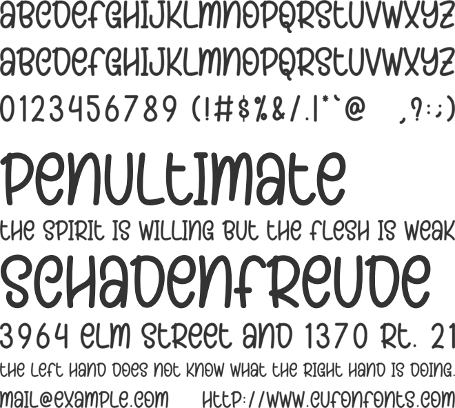 Love Farmer font preview