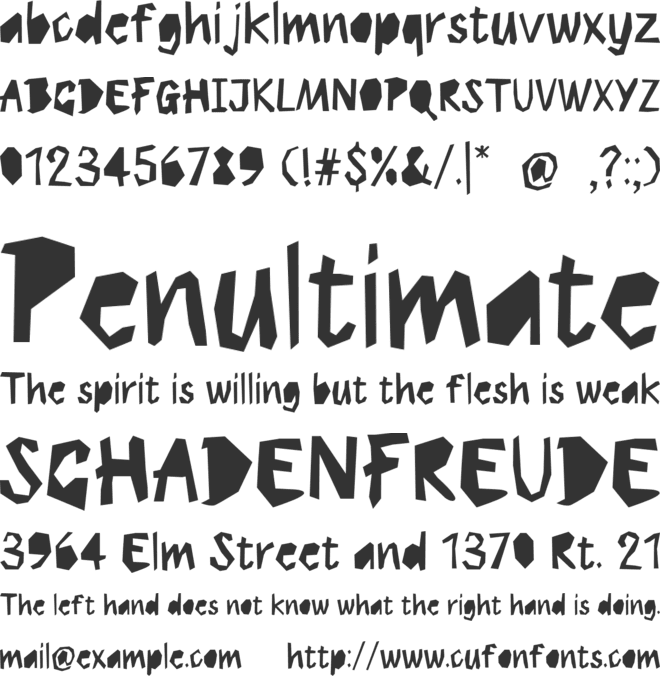 Pen Self font preview