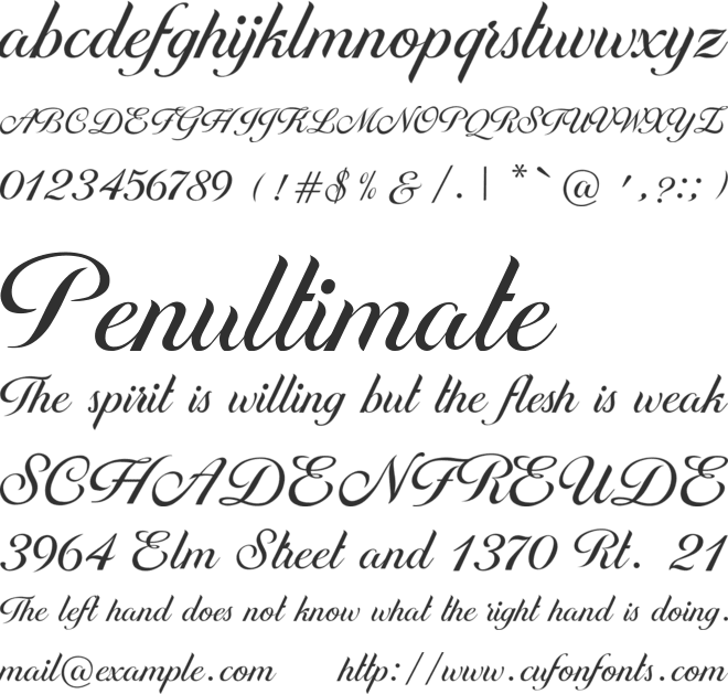 Brithney font preview