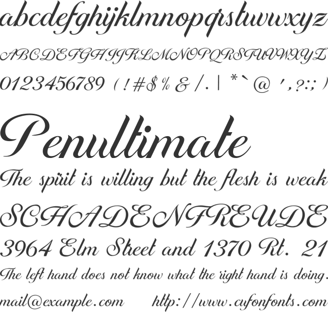 Brithney font preview