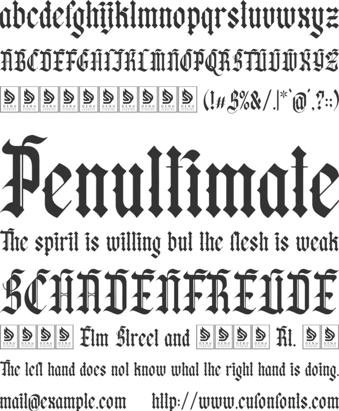 Rullayca font preview