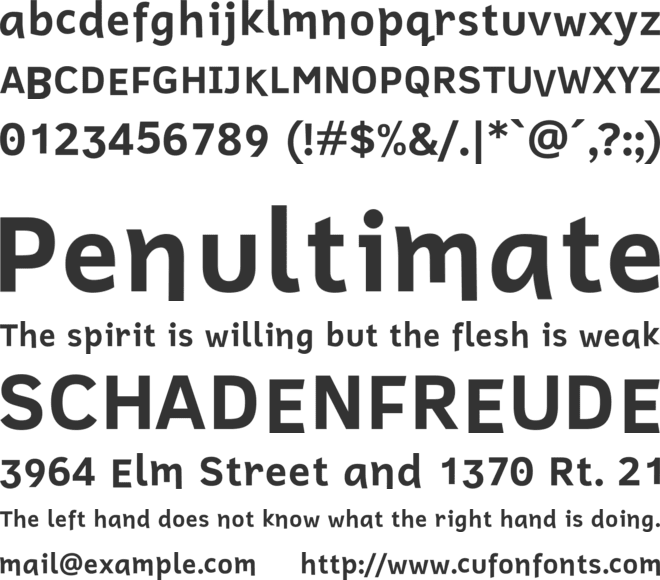 Cadman Casual font preview
