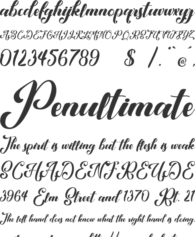 Kansha font preview