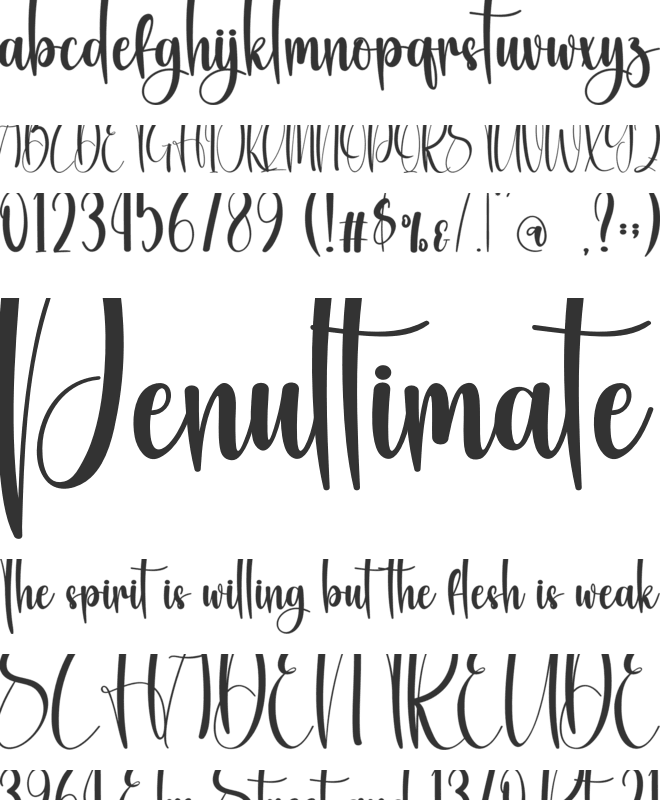 Watercolor font preview