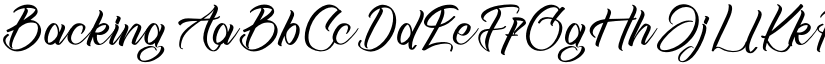 Backing font