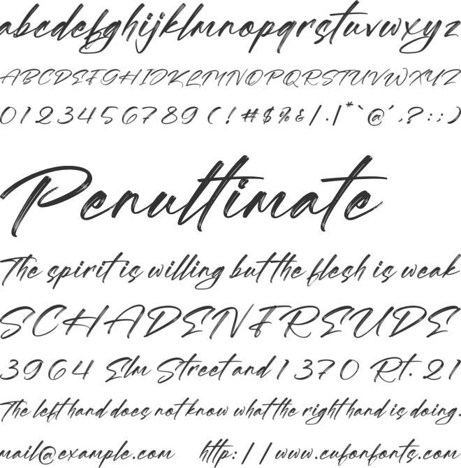 Blytthes font preview