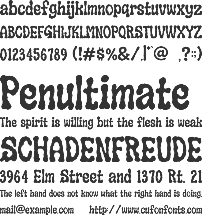 Mireforge font preview