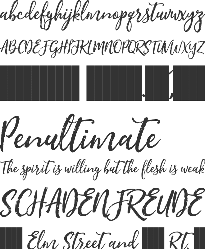 Jane Austin font preview