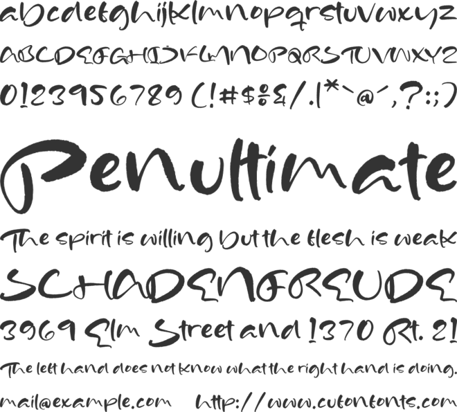 Worky Space font preview