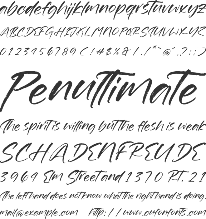 Goldeny Battiely font preview