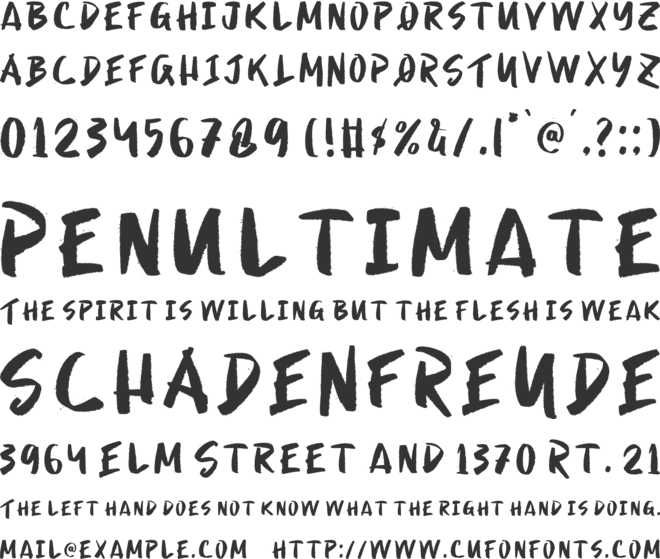 Spark Jump font preview
