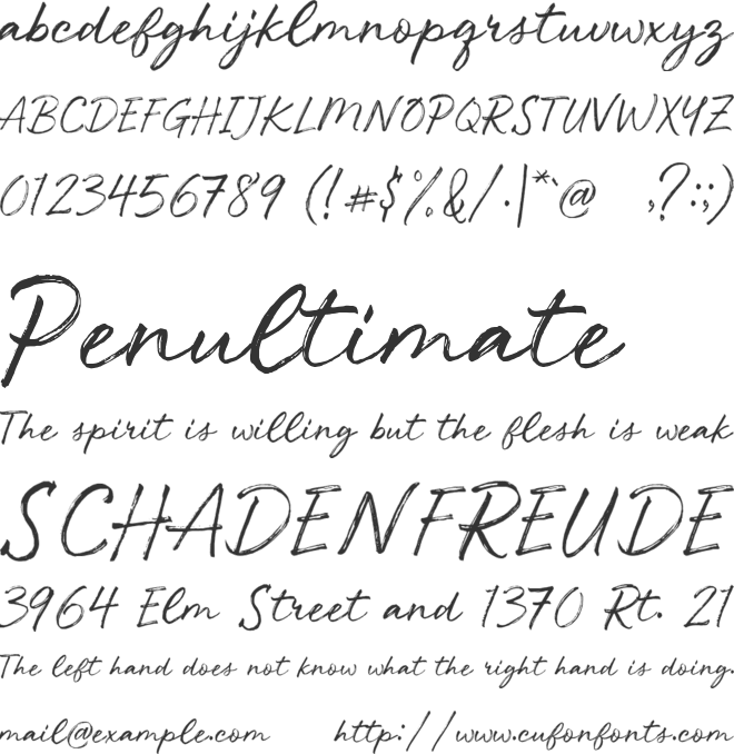Brigther Moment font preview