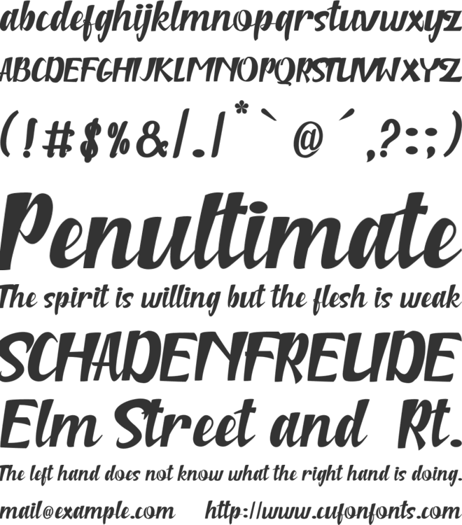 niken font preview