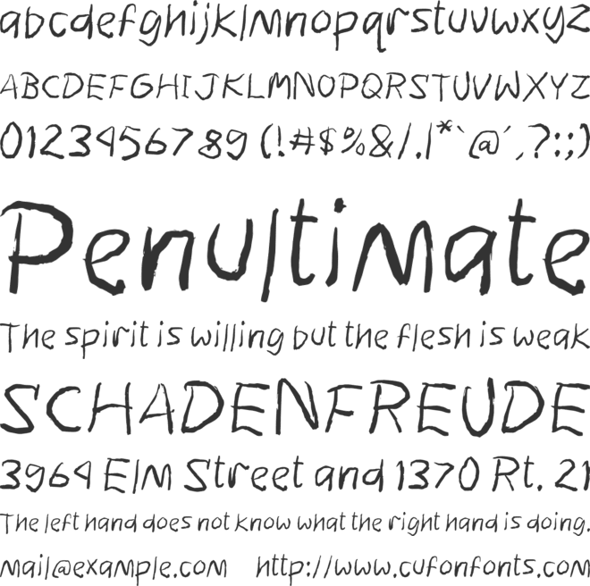 Notes Whirl font preview