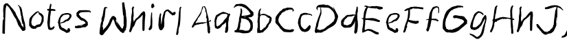 Notes Whirl font download
