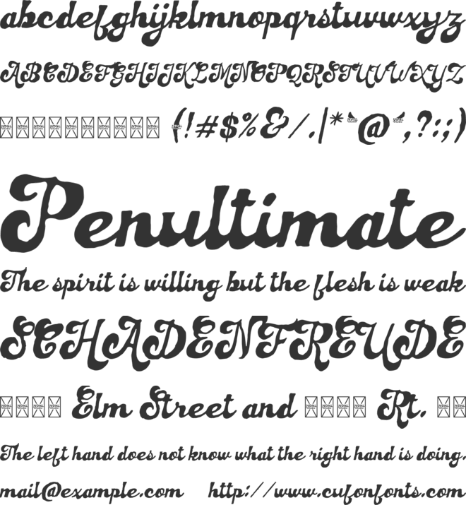 Cotarue font preview