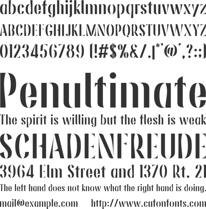 Avoria font preview