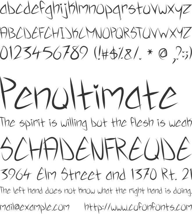 Slatana font preview