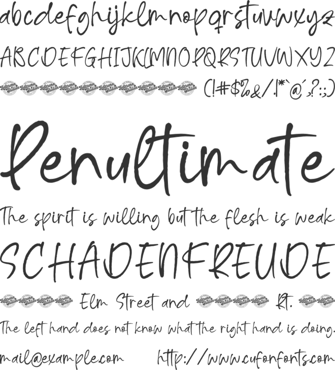 Shadow Path font preview