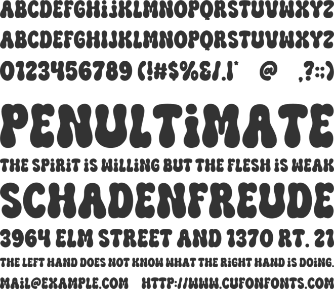 Take Easy font preview