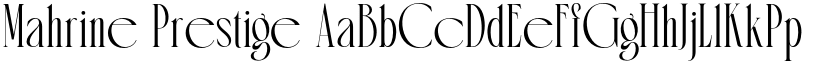 Mahrine Prestige font download