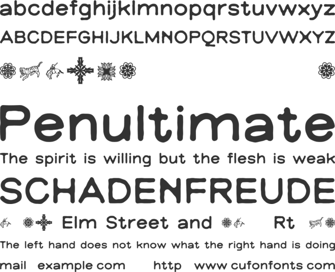 Tenquira Personal Use font preview