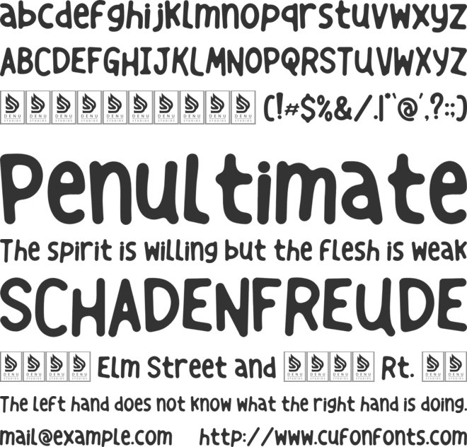 Ahoila font preview