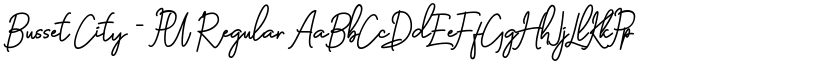 Busset City - PU Regular font