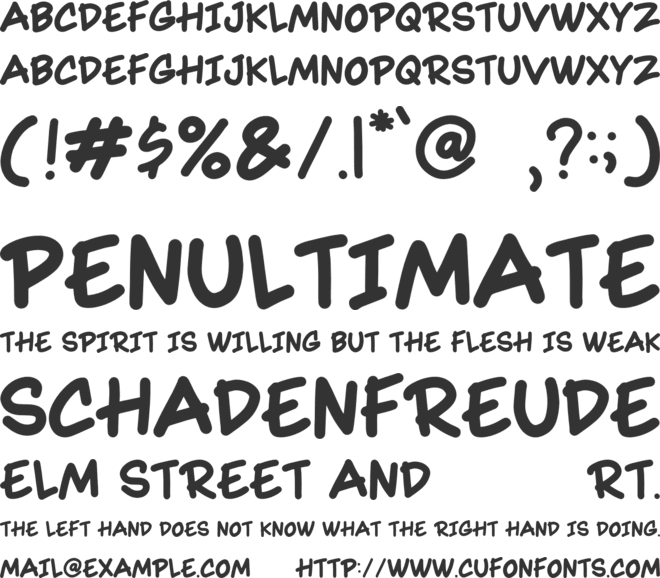Food Marker font preview