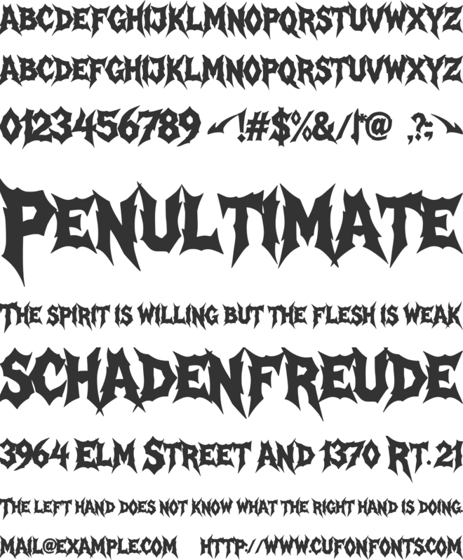 Eclipsed Blazzing font preview