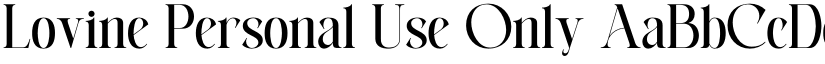 Lovine Personal Use Only font download
