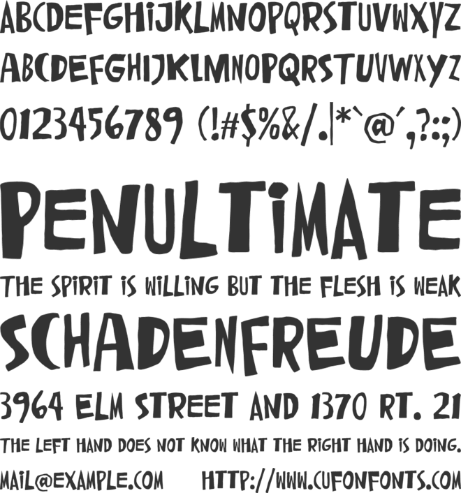 Little Finger font preview