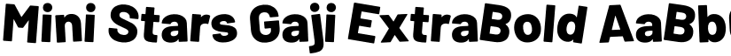 Mini Stars Gaji ExtraBold font
