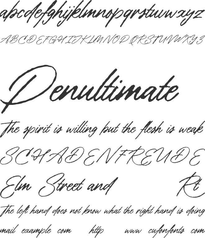 Rust and Ink font preview