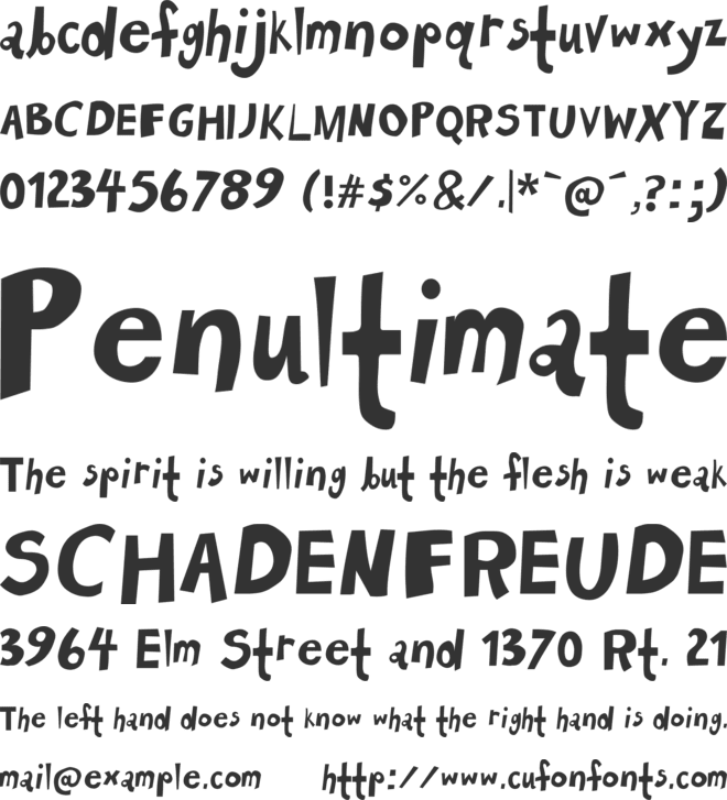Komika CD font preview
