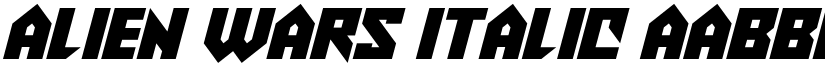 Alien Wars Italic font