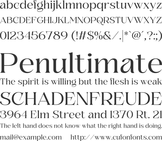 Solvea font preview