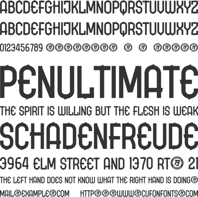 Matchday font preview