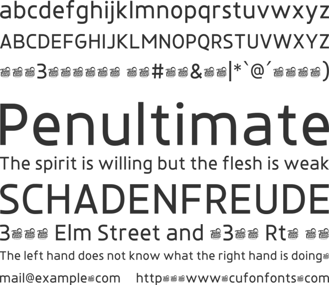 Morvetra TM Trial font preview
